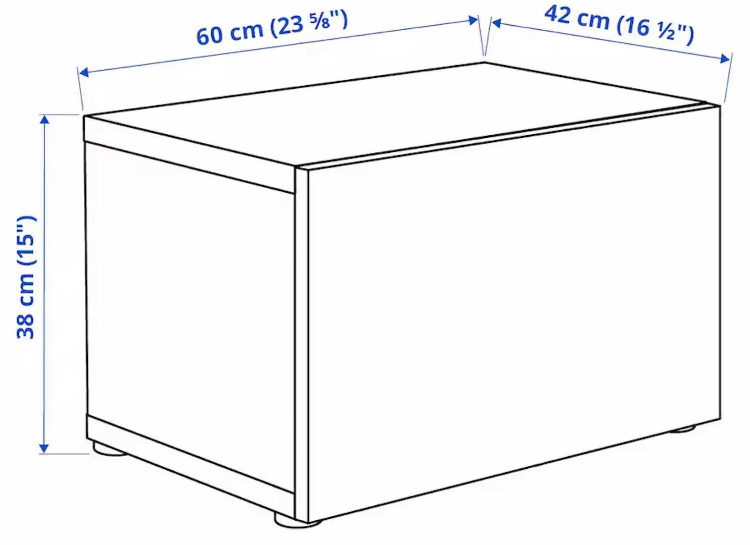 Dulap suspendat Ikea Besta/Hanviken 60x42x38 (Alb)