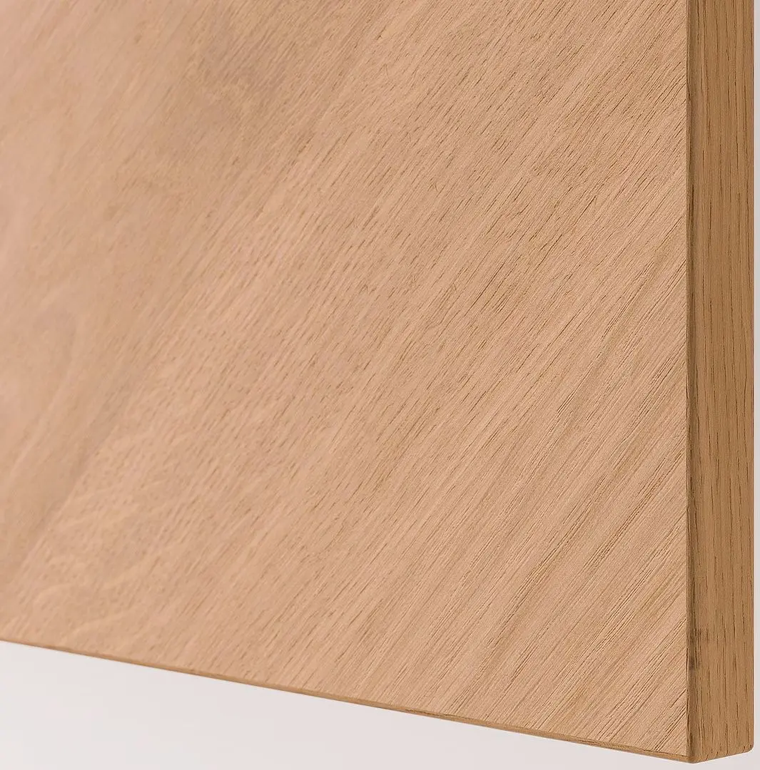Шкафчик навесной Ikea Besta/Hedeviken с дверцей/нажимные направляющие 60x22x38 (Белый/Дубовый Шпон) - 3