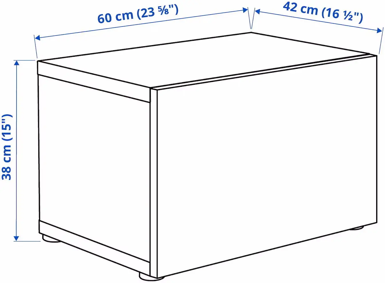 Шкафчик навесной Ikea Besta/Hedeviken с дверцей/нажимные направляющие 60x42x38 (Белый/Дубовый Шпон) - 6