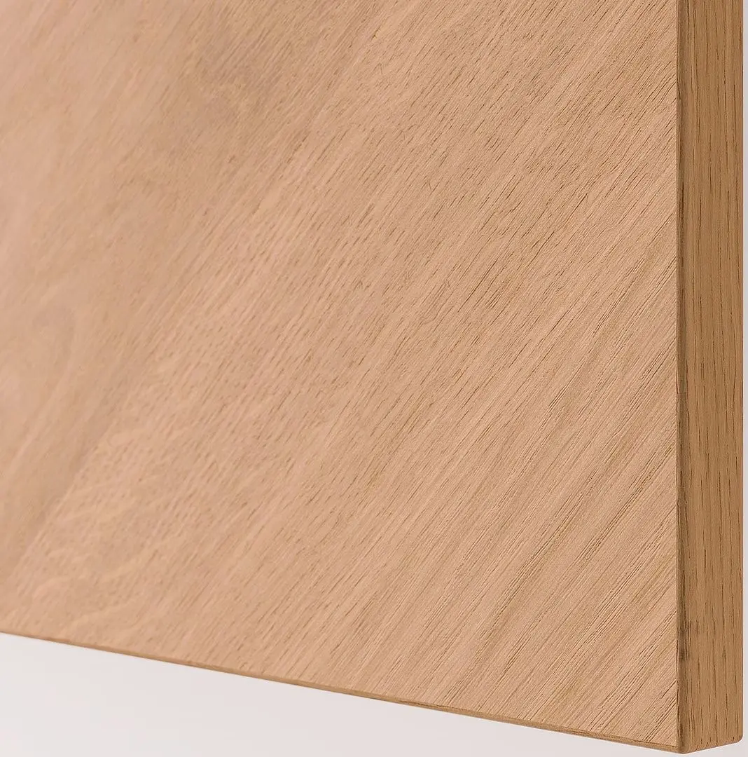 Шкафчик навесной Ikea Besta/Hedeviken с дверцей/нажимные направляющие 60x42x64 (Белый/Дубовый Шпон) - 3