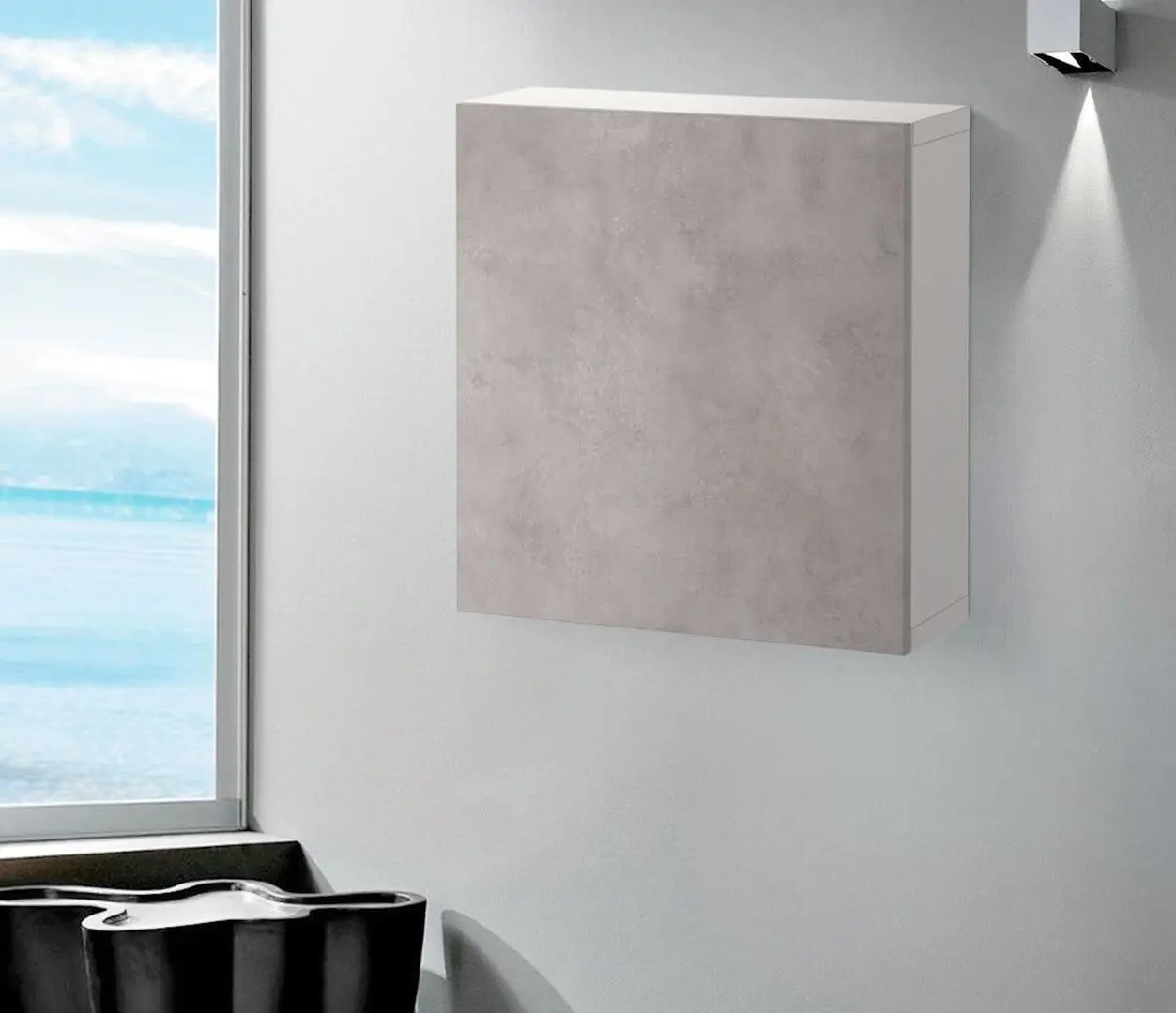 Dulap suspendat Ikea Besta/Kallviken 60x22x64 (Alb/Gri)