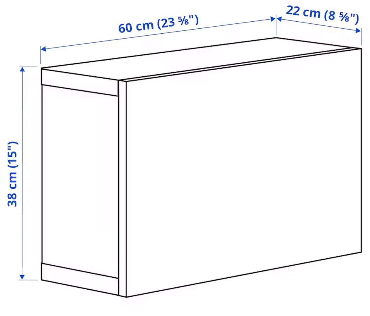 Dulap suspendat Ikea Besta/Laxviken 60x22x38 (Alb)