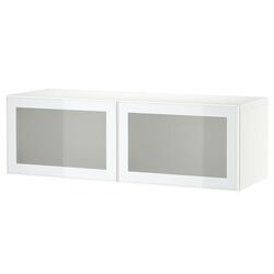 Dulap suspendat Ikea Besta sticla mata 120x42x38 (Alb/Glassvik Alb)