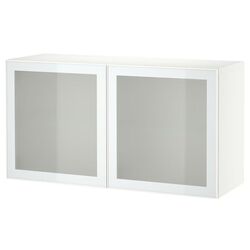 Dulap suspendat Ikea Besta sticla mata 120x42x64 (Alb/Glassvik)