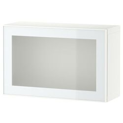Dulap suspendat Ikea Besta sticla mata 60x22x38 (Alb/Glassvik Alb)