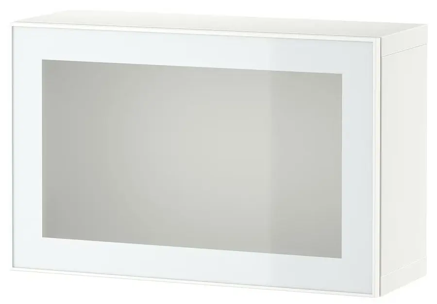 Dulap suspendat Ikea Besta sticla mata 60x22x38 (Alb/Glassvik Alb)