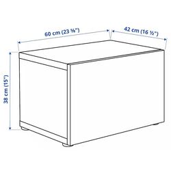 Dulap suspendat Ikea Besta sticla mata 60x42x38 (Alb/Glassvik Alb) Thumb