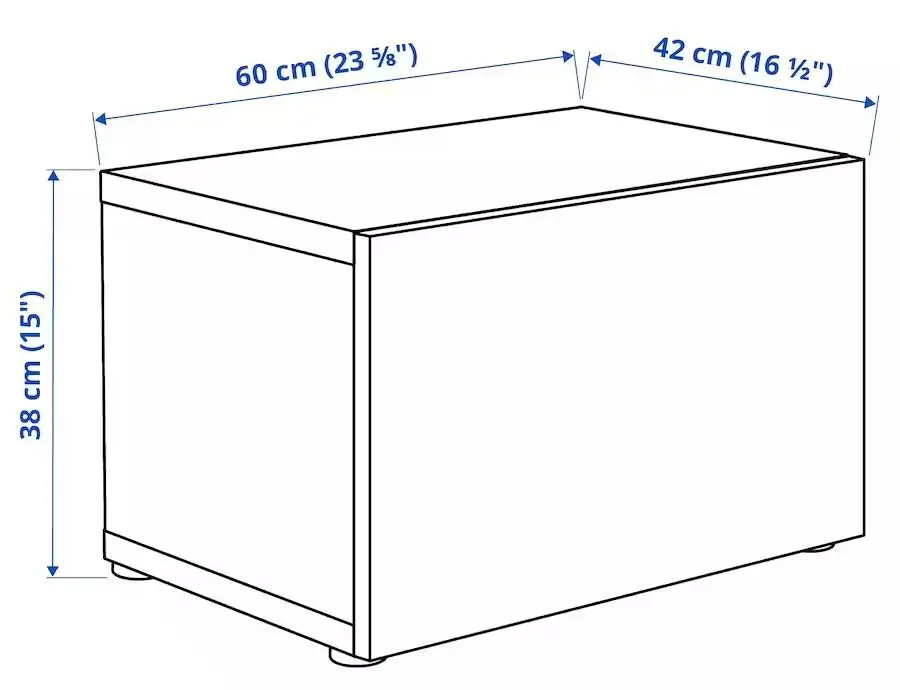 Dulap suspendat Ikea Besta sticla mata 60x42x38 (Alb/Glassvik Alb)