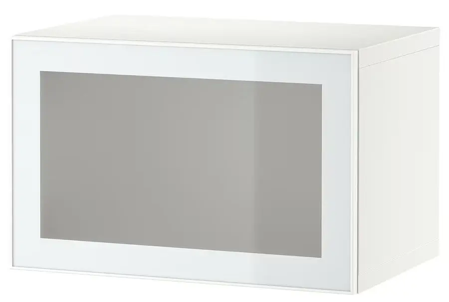 Dulap suspendat Ikea Besta sticla mata 60x42x38 (Alb/Glassvik Alb)