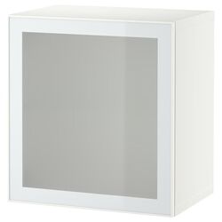 Dulap suspendat Ikea Besta sticla mata 60x42x64 (Alb/Glassvik Alb)