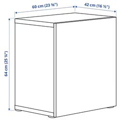 Dulap suspendat Ikea Besta sticla mata 60x42x64 (Alb/Glassvik Alb) Thumb