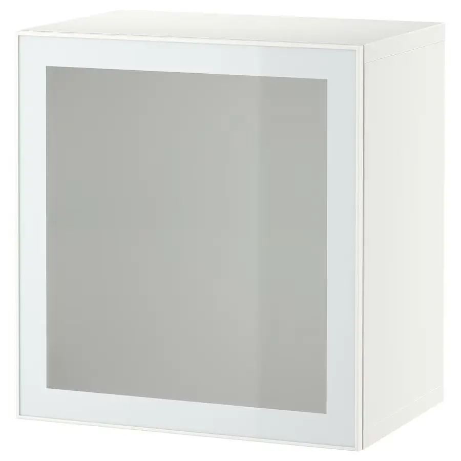 Dulap suspendat Ikea Besta sticla mata 60x42x64 (Alb/Glassvik Alb)
