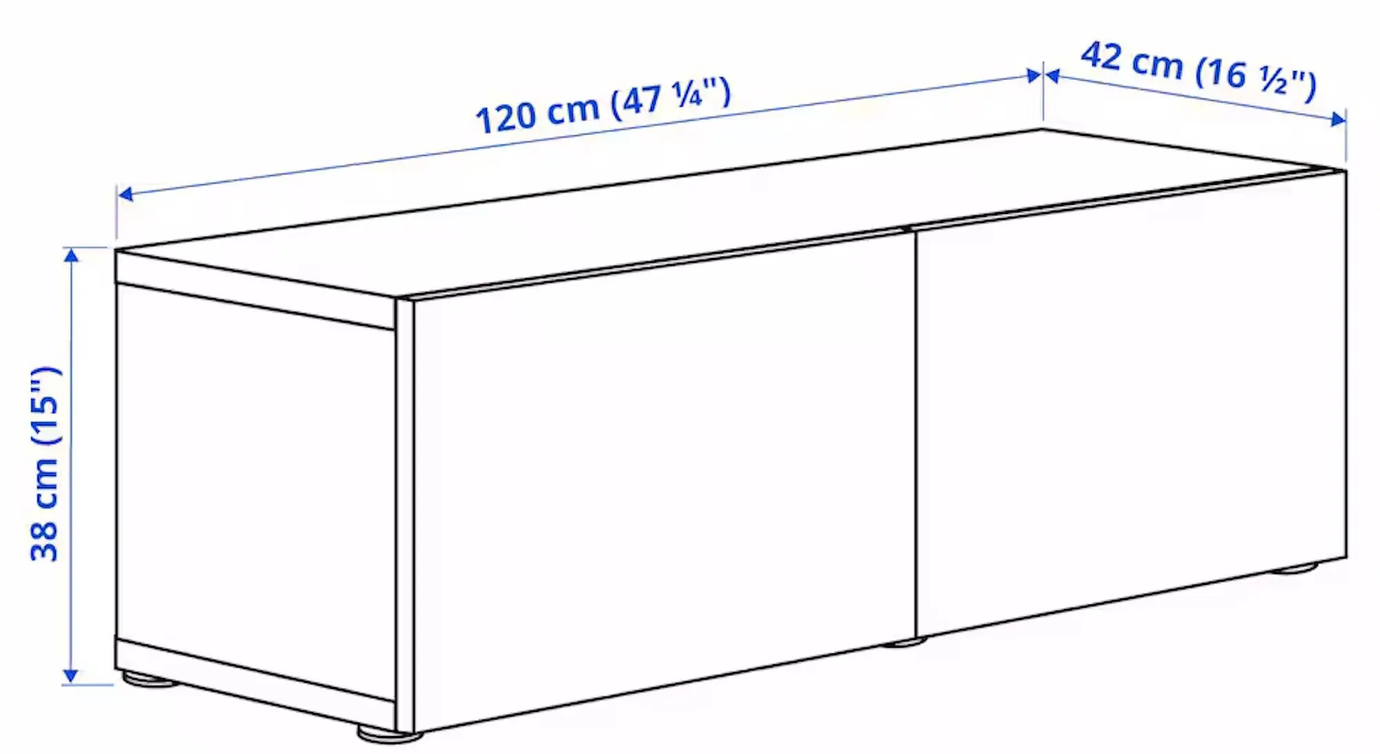Dulap suspendat Ikea Besta/Mortviken 120x42x38 (Alb)