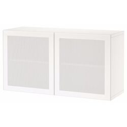 Dulap suspendat Ikea Besta/Mortviken polite/usi120x42x64 (Alb) Thumb