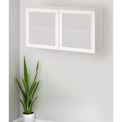 Dulap suspendat Ikea Besta/Mortviken polite/usi120x42x64 (Alb) Thumb