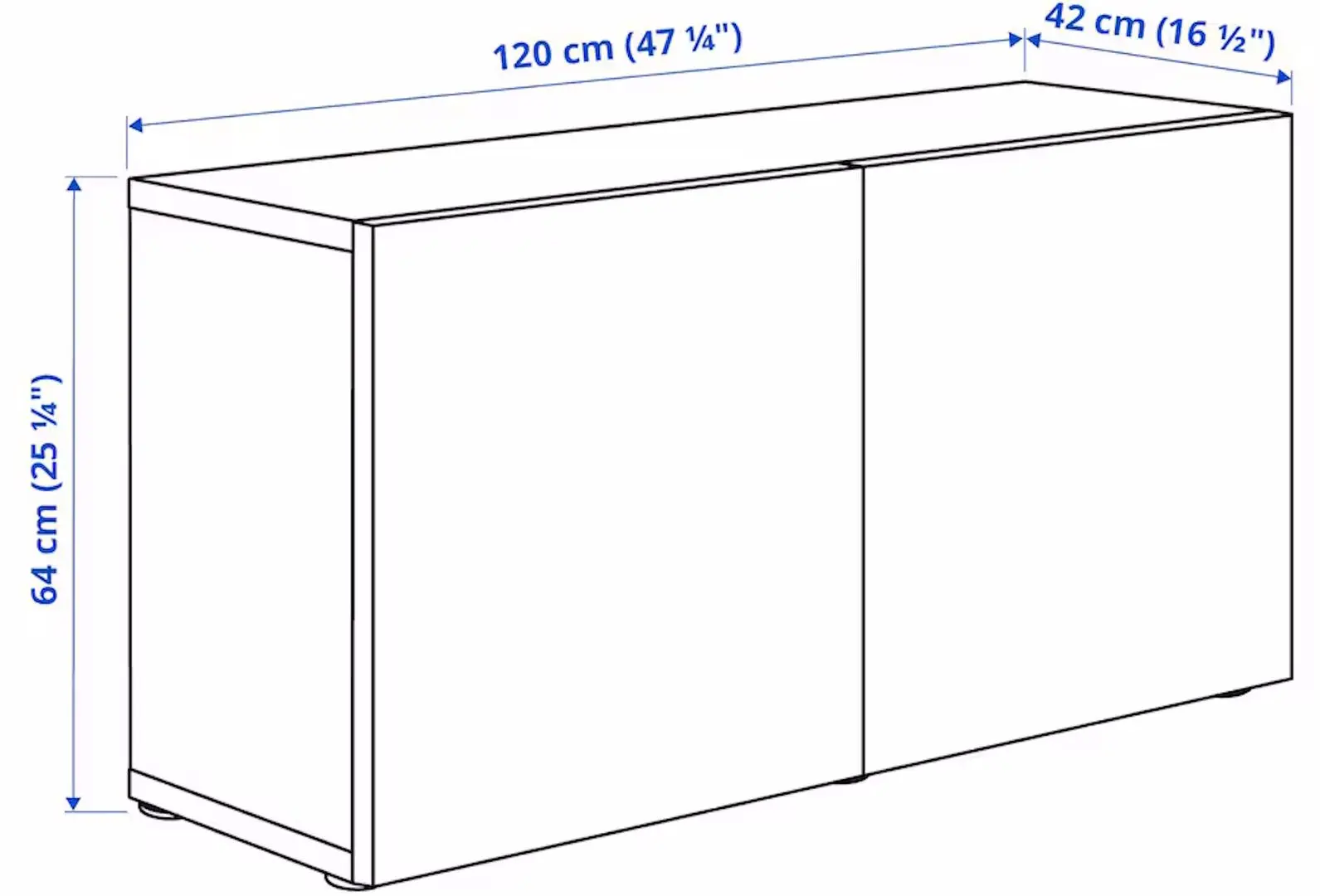 Dulap suspendat Ikea Besta/Mortviken polite/usi120x42x64 (Alb)