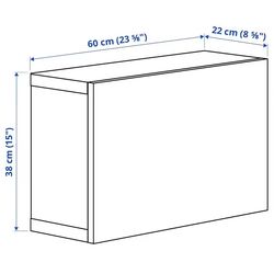 Dulap suspendat Ikea Besta sticla transparenta 60x22x38 (Alb/Glassvik Alb) Thumb