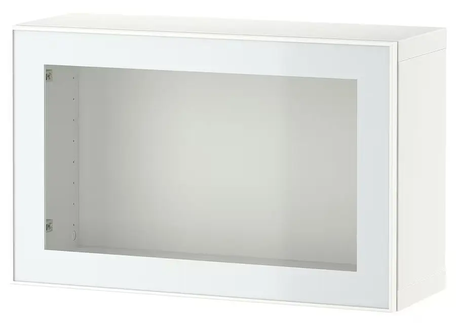 Dulap suspendat Ikea Besta sticla transparenta 60x22x38 (Alb/Glassvik Alb)