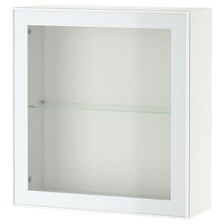Dulap suspendat Ikea Besta sticla transparenta 60x22x64 (Alb/Glassvik Alb)