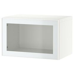 Dulap suspendat Ikea Besta sticla transparenta 60x42x38 (Alb/Glassvik)