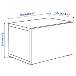 Dulap suspendat Ikea Besta sticla transparenta 60x42x38 (Alb/Glassvik) Thumb