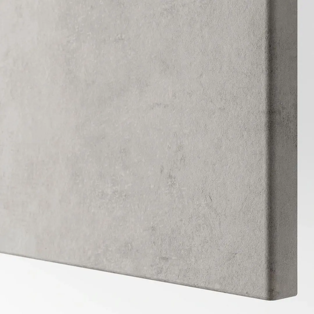 Dulap suspendat Ikea Besta cu 2 usi 60x22x128 (Alb Kallviken/Gri Aspect Beton) - 2