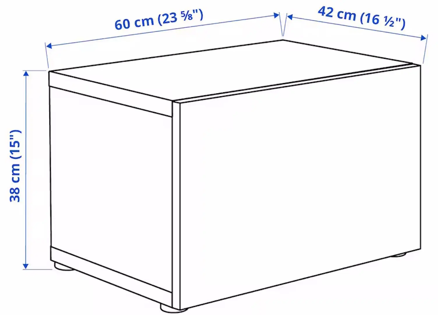 Dulap suspendat Ikea Besta/Selsviken 60x42x38 (Alb/Lucios)