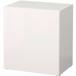 Dulap suspendat Ikea Besta/Selsviken cu uşă/deschidere apăsare 60x42x64 (Alb/Alb Lucios) Thumb
