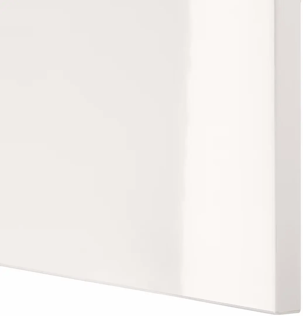 Dulap suspendat Ikea Besta/Selsviken cu uşă/deschidere apăsare 60x42x64 (Alb/Alb Lucios) - 3