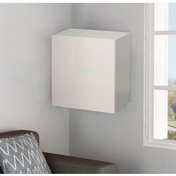 Шкафчик навесной Ikea Besta/Selsviken с дверцей/нажимные направляющие 60x42x64 (Белый/Белый Глянцевый)