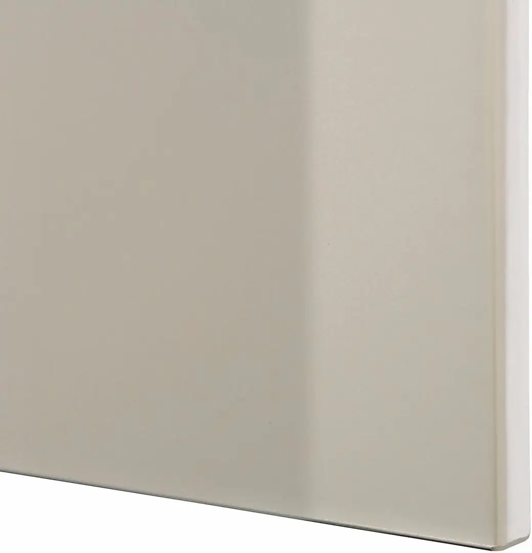 Dulap suspendat Ikea Besta/Selsviken cu uşă/deschidere apăsare 60x42x64 (Alb/Bej Lucios) - 3