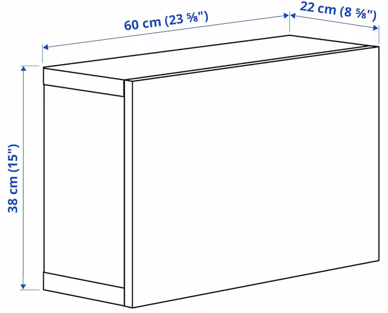 Dulap suspendat Ikea Besta/Smeviken 60x22x38 (Alb)