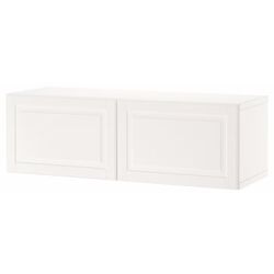Шкафчик навесной Ikea Besta/Smeviken полки/дверцы 120x42x38 (Белый) Thumb