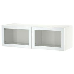 Dulap suspendat Ikea Besta sticla 120x42x38 (Alb/Glassvik Alb)