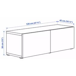 Dulap suspendat Ikea Besta/Sutterviken 120x42x38 (Alb) Thumb