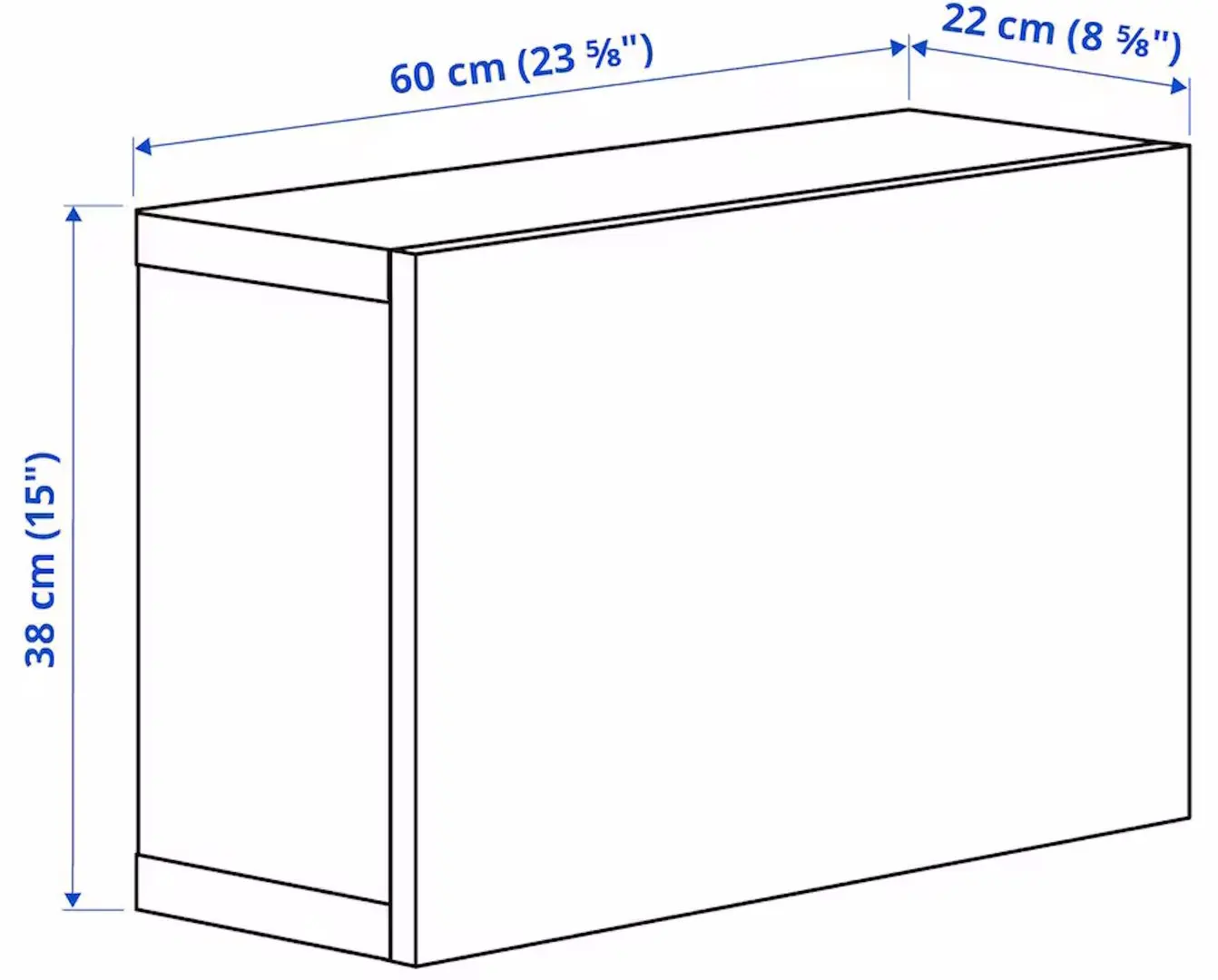 Dulap suspendat Ikea Besta/Sutterviken 60x22x38 (Alb)