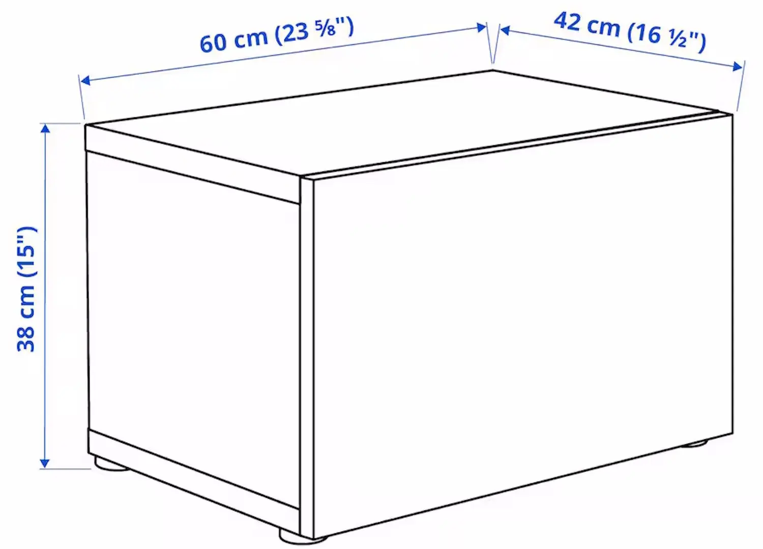 Шкафчик навесной Ikea Besta/Sutterviken 60x42x38 (Белый)