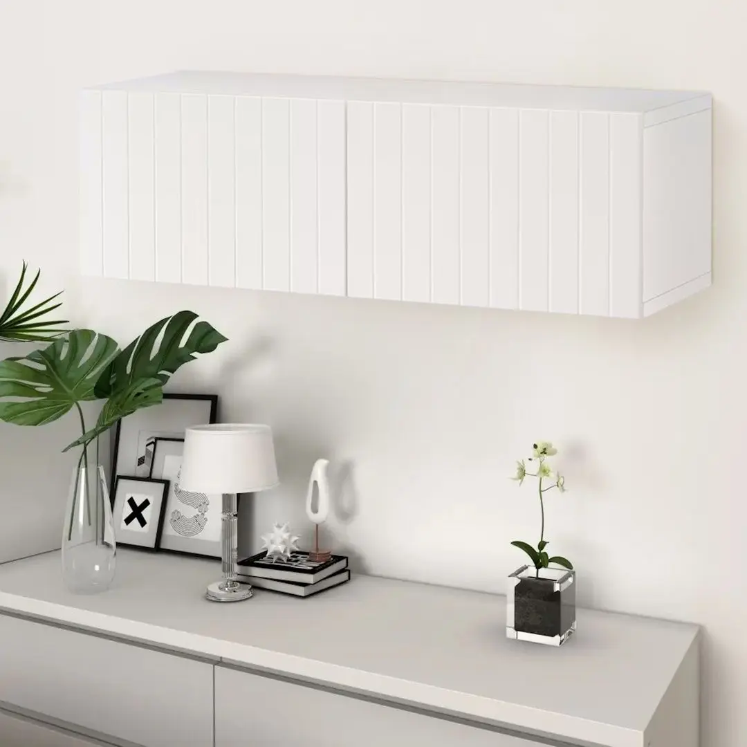 Шкафчик навесной Ikea Besta/Sutterviken полки/дверцы 120x42x38 (Белый)