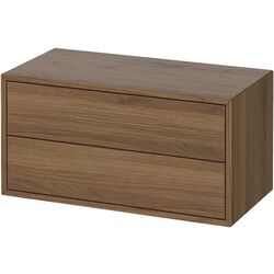 Шкафчик навесной Ikea Eket 2 ящика 70x35x35 (Коричневый/Имитация Ореха)