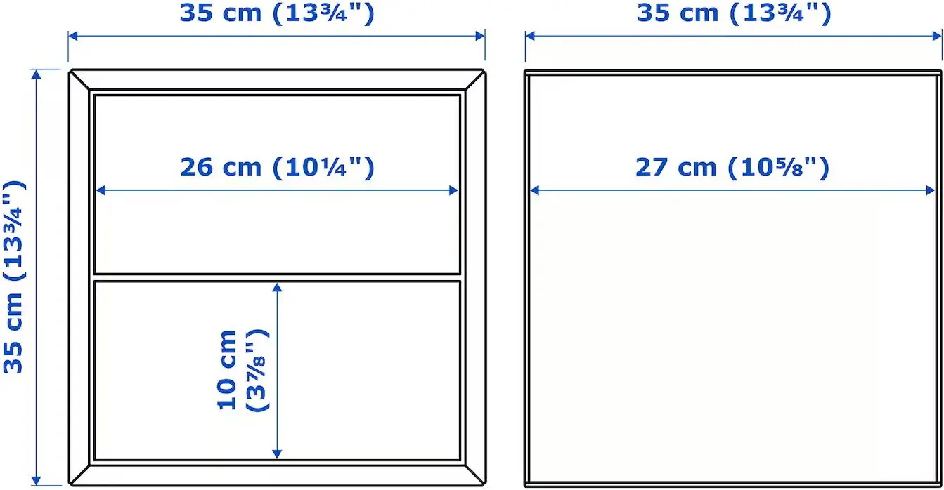 Dulap suspendat Ikea Eket cu 2 sertare 35x35x35 (Aspect Nuc)