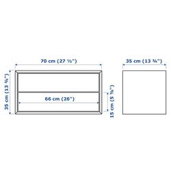 Dulap suspendat Ikea Eket cu 2 sertare 70x35x35 (Gri Inchis) Thumb
