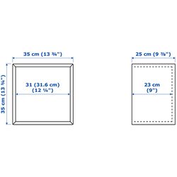 Dulap suspendat Ikea Eket usa de sticla 35x25x35 (Verde-Gri) Thumb
