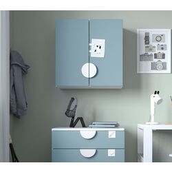 Шкафчик навесной Ikea Smastad 1 полка 60x32x60 (Белый/Голубой)