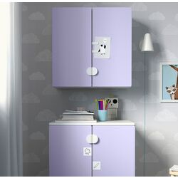 Шкафчик навесной Ikea Smastad 1 полка 60x32x60 (Белый/Светло-сиреневый)