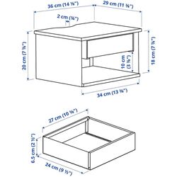 Dulap suspendat Ikea Stomso 36x29x20 (Aspect mesteacan alb/Albastru) Thumb