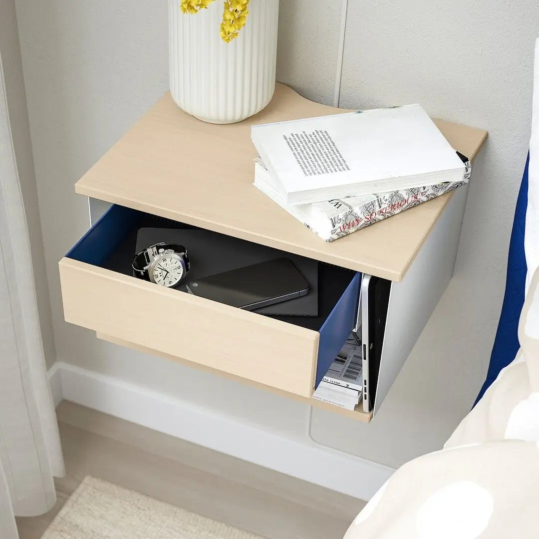 Dulap suspendat Ikea Stomso 36x29x20 (Aspect mesteacan alb/Albastru)