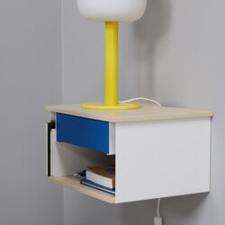 Dulap suspendat Ikea Stomso 36x29x20 (Aspect mesteacan alb/Albastru) Thumb