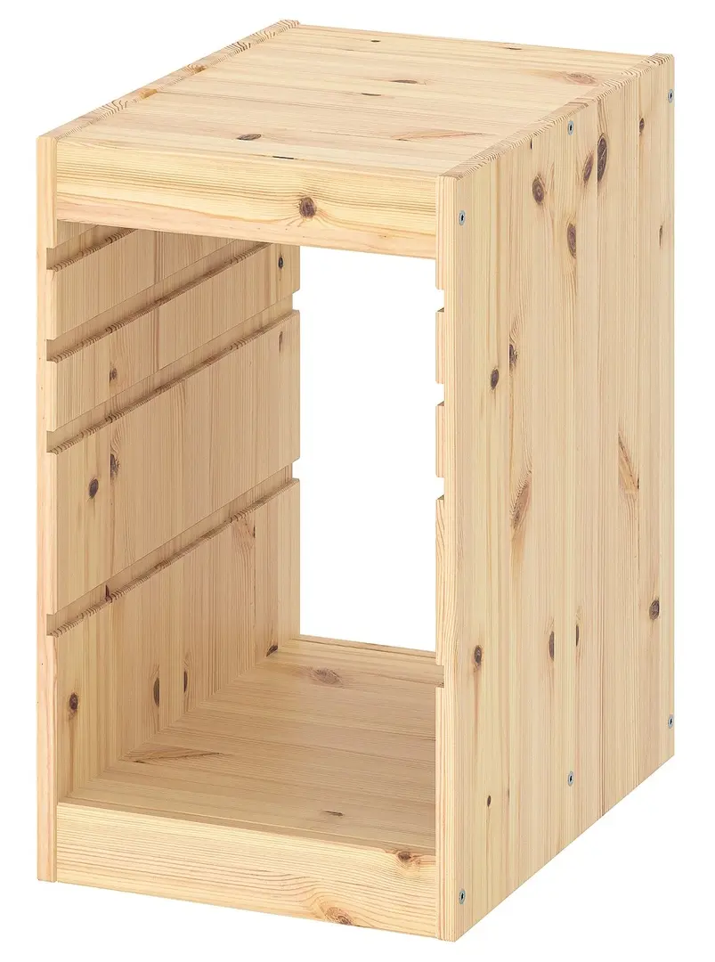 Стеллаж Ikea Trofast 2 контейнера 32x44x52 (Сосна/Белый)