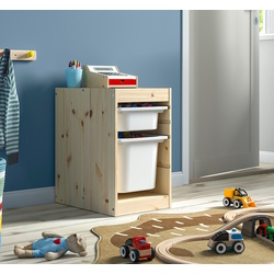 Стеллаж Ikea Trofast 2 контейнера 32x44x52 (Сосна/Белый)