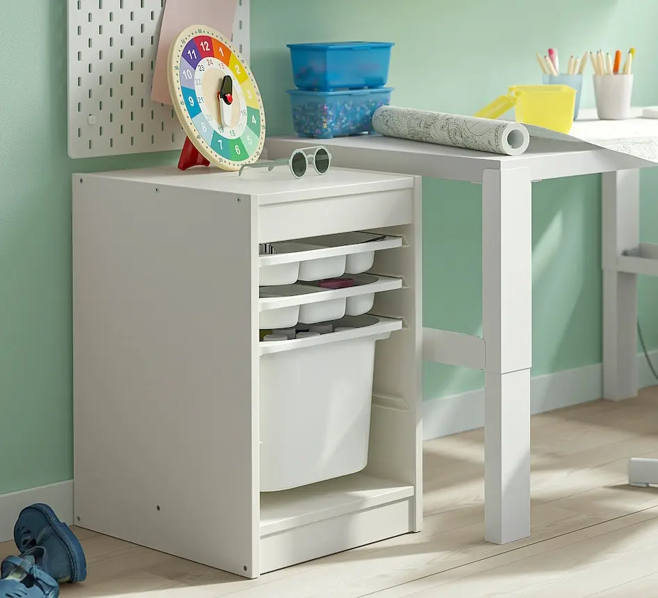 Etajera Ikea Trofast 2 organizatoare/1 cutie 34x44x56 (Alb)
